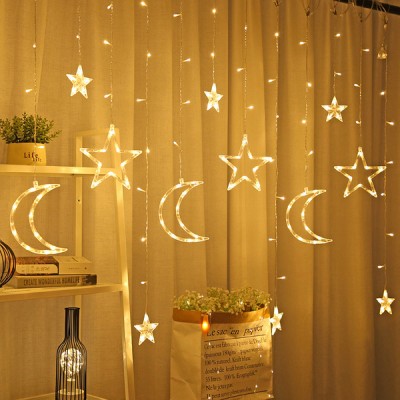 3 Moon 3 Star Curtain Lights  Led Fairy String Lights 3.5M