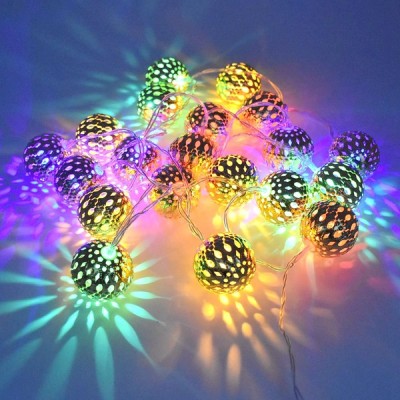 Multicolor Metal Ball Fairy Light, Metal Ball String Light - Fairy lights 20pcs string lights Party Wedding Decoration