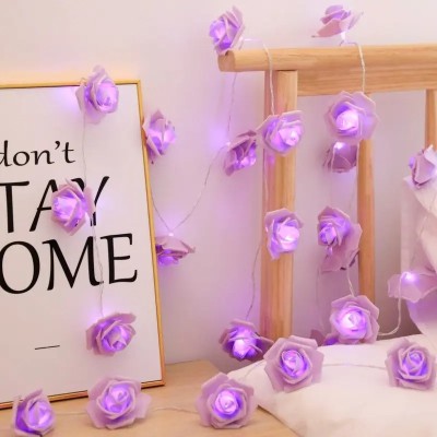 80 psc Led Rose Flash String Fairy Light (25 Feet Length)