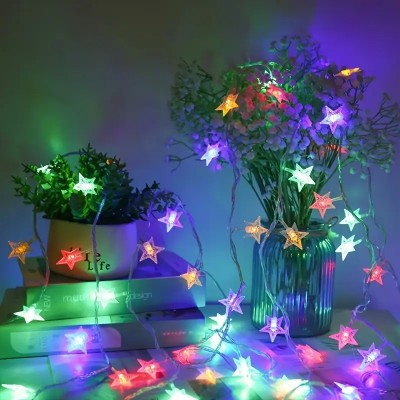 LED Star String Fairy Lights - Golden