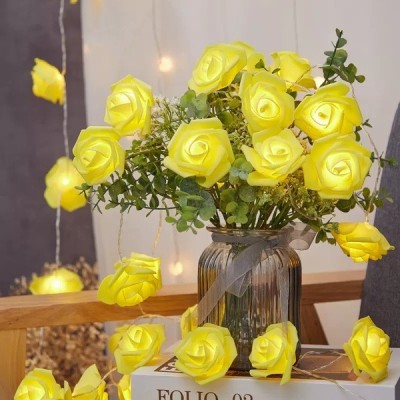 80 psc Led Golden Rose Flash String Fairy Light (25 Feet Length)