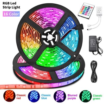 RGB LED 16 Colors 16 Feet Led Strip Light Color Changing Mood Lighting Remote Control