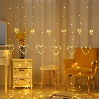 Heart shape Love led curtain light with 8 Flashing Modes For Home Decor Fairy String Light - Room Decoration Light - Room Decoration Light - fairy lights for room decoration