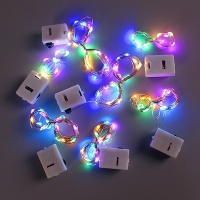 7pc 20 LED Small Light Strings Christmas Decoration Atmosphere Copper Wire Multicolor