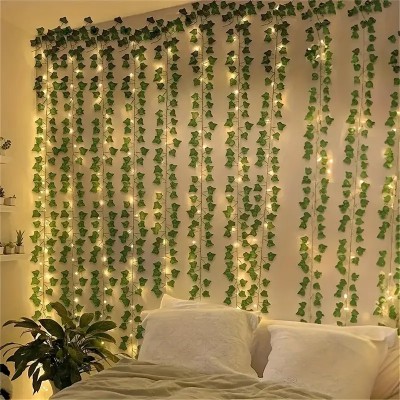 26 feet LED Artificial Ivy Garland with Fairy Lights 8 Moods 80 LED