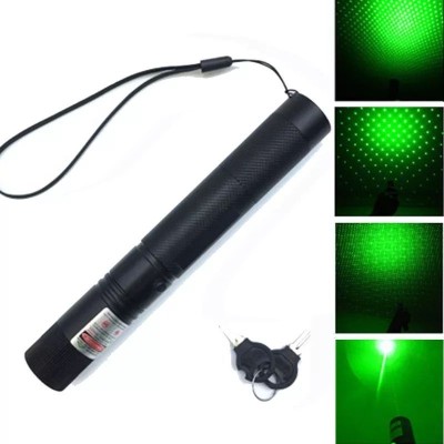 10 Miles 532nm Adjustable Focus Green Laser Pointer Beam Light Pen +Star Cap 5mw