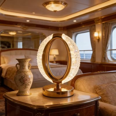 Modern Style Crystal Table Lamp | Lamps for Living Room | Three-level Dimming + Touch Control
