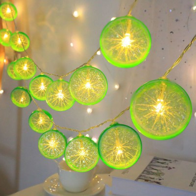Led Colorful Lemon Slice String Lights Summer Fruit Decorative Lights